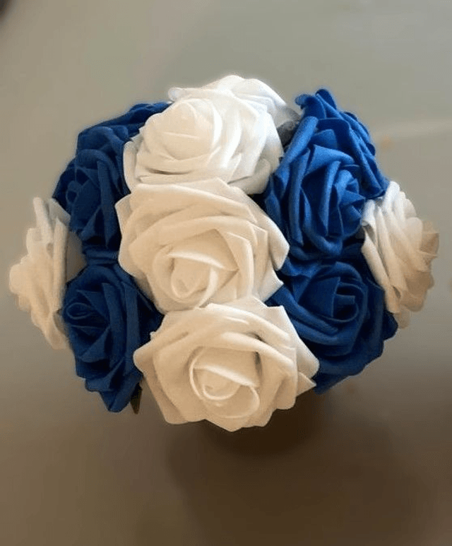Mon petit pot aux deux couleurs bleu/blanc