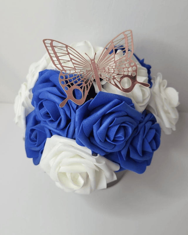 Mon petit pot aux deux couleurs bleu/blanc